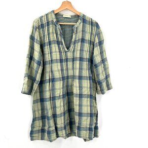 CP Shades Green and Blue Plaid Tunic
